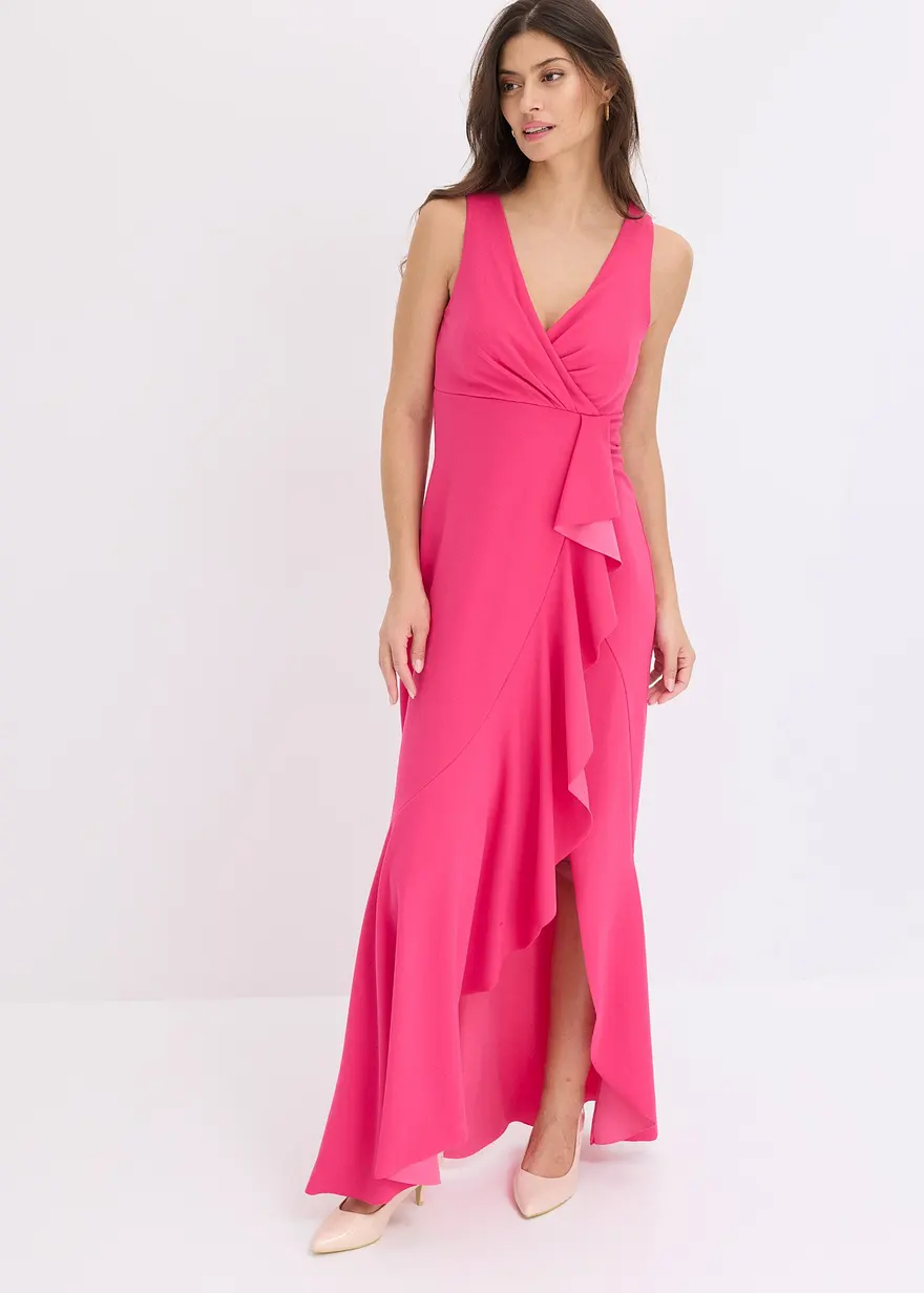 Maxikleid aus strukturiertem Crepe