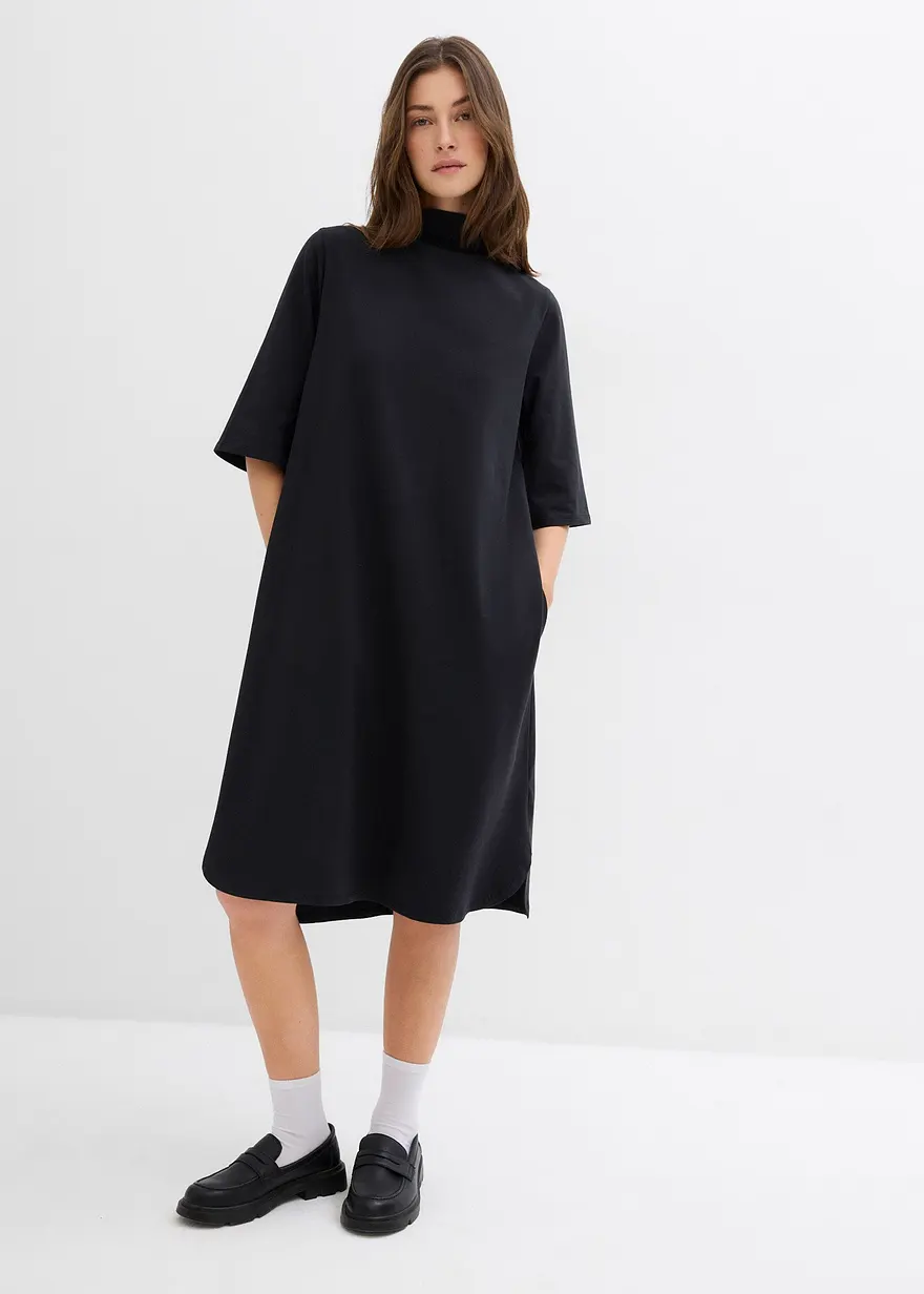 Shirtkleid aus elastischem Bio-Baumwoll-Mix