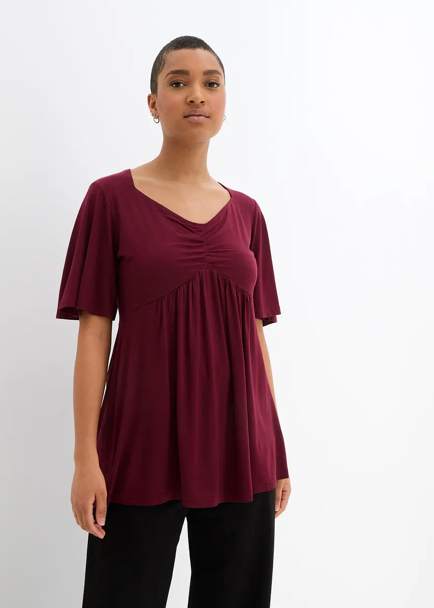 T-Shirt in A-Linie, kurzarm