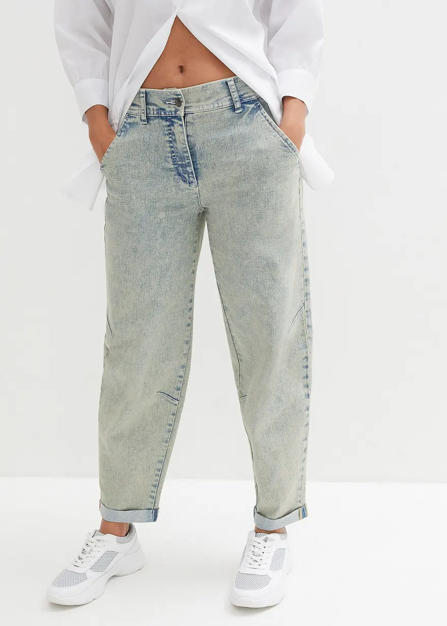 Boyfriend-Jeans mit Vintagewaschung
