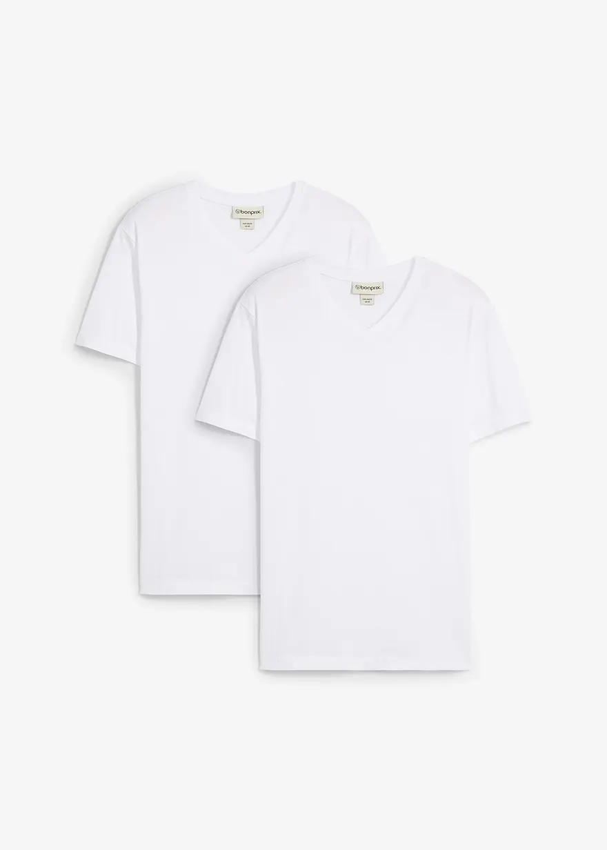 T-Shirt (2er Pack) aus reiner Bio-Baumwolle, Slim Fit