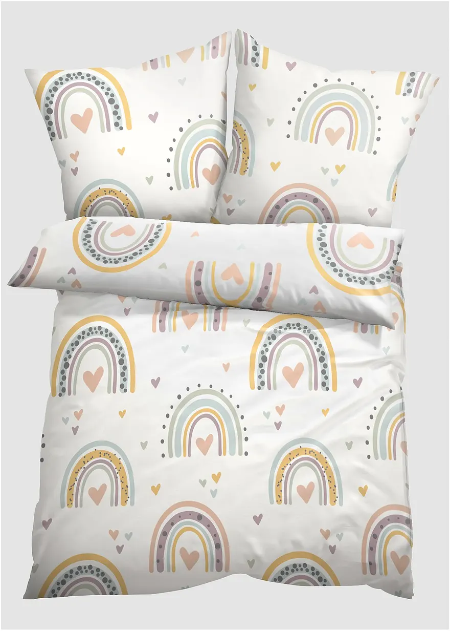 Kinderbettwäsche mit Regenbogen