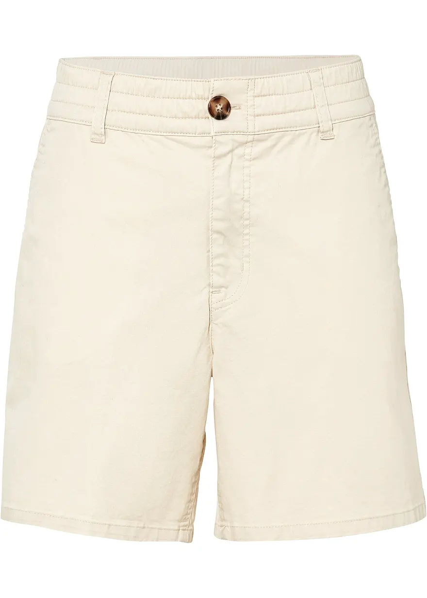 High Waist Shorts aus Twill