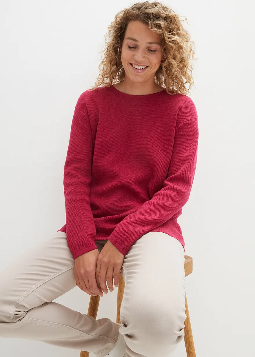 Milano Rib Pullover mit Rundhals
