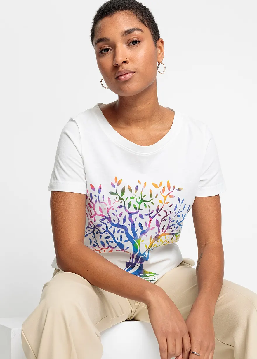 Bedrucktes T-Shirt aus Bio-Baumwolle
