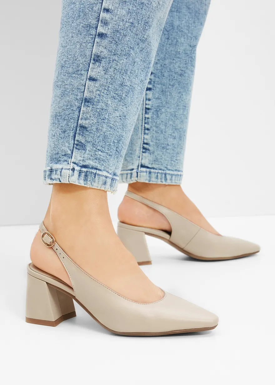 Sling Pumps aus Leder