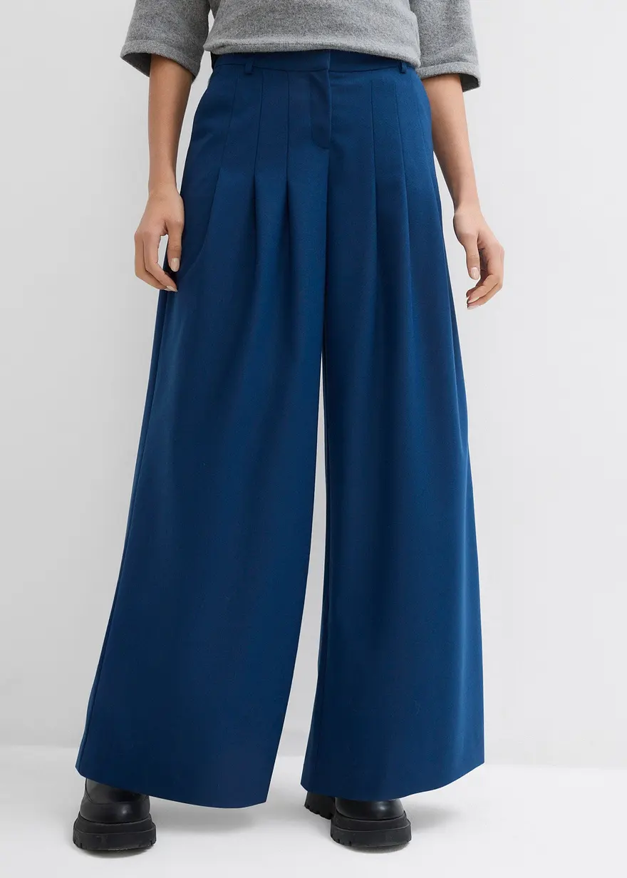 Bundfaltenhose aus Viskose-Mix