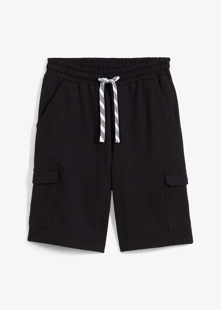 Sweat-Bermuda mit Cargotaschen aus reiner Bio-Baumwolle