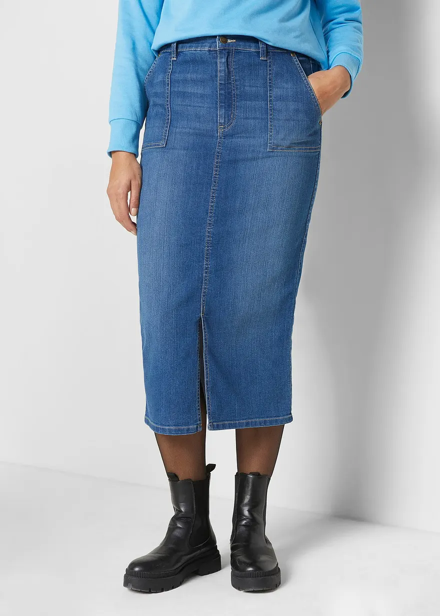 Jeansrock mit Schlitz