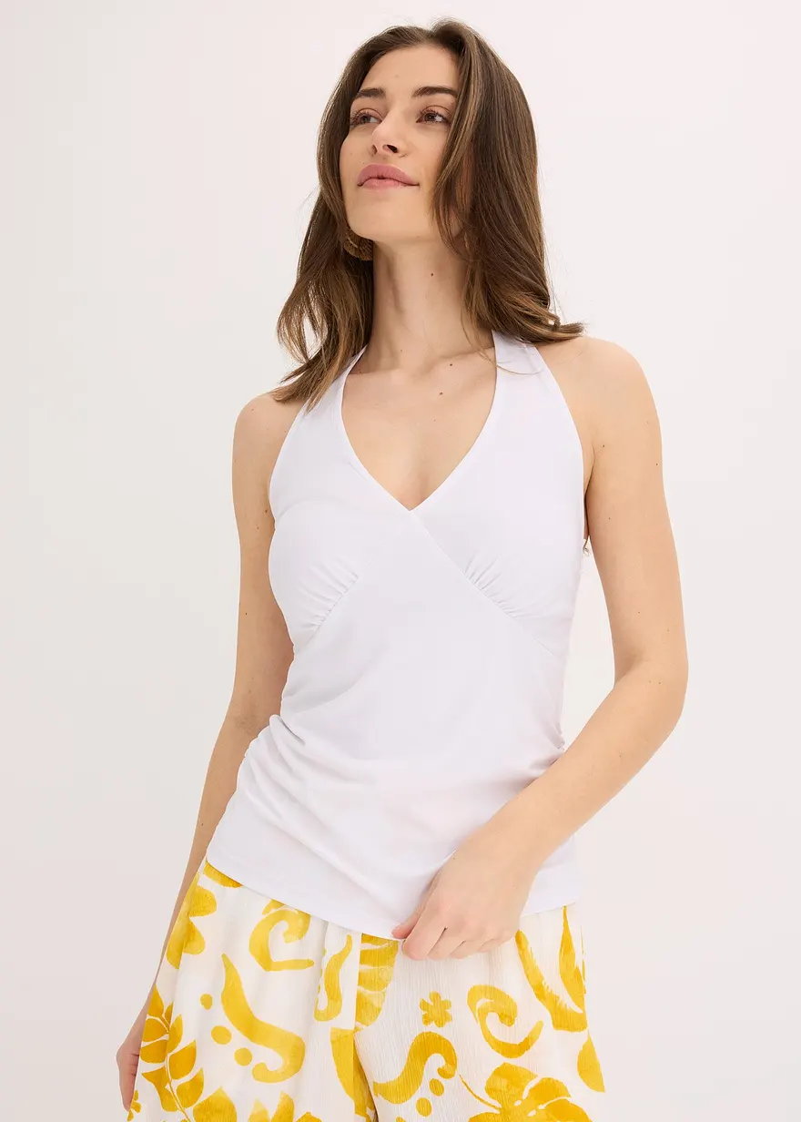 Neckholder-Top mit tiefem Ausschnitt