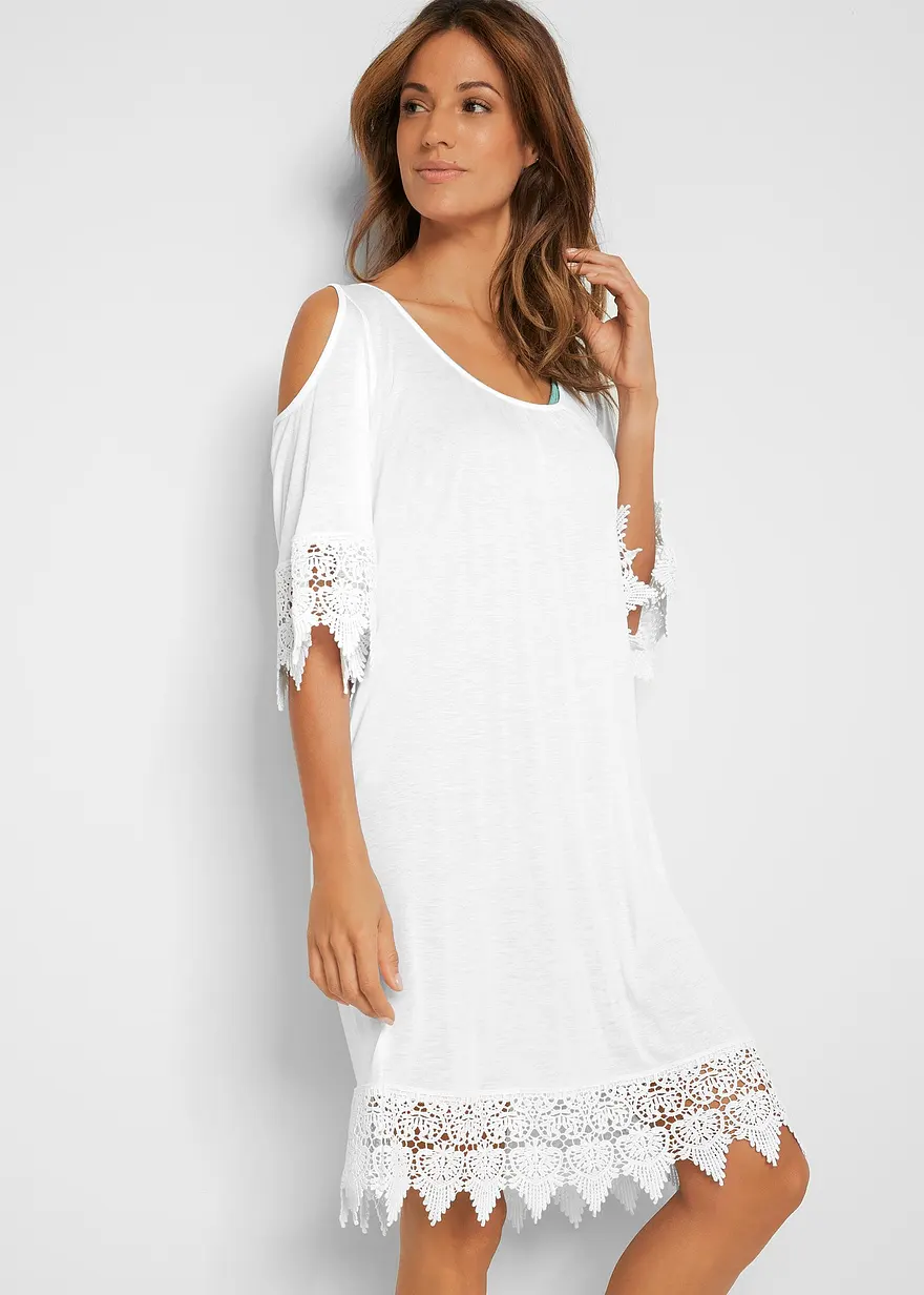 Transparentes Strandkleid aus Viskose