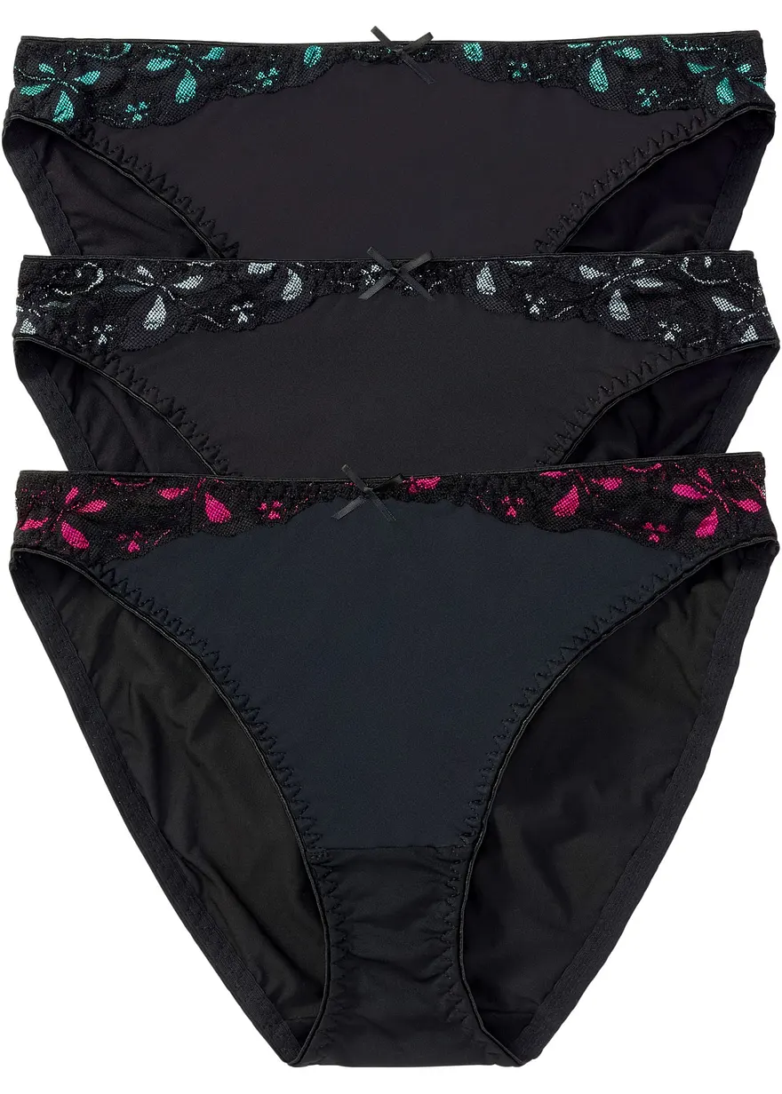 Slip mit Spitze (3er Pack)