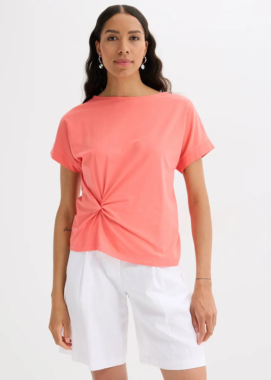 T-Shirt mit Knotendetail