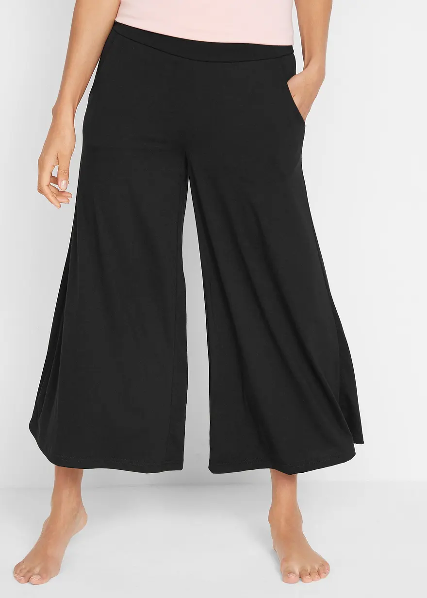 Loungewear Culotte mit weitem Bein