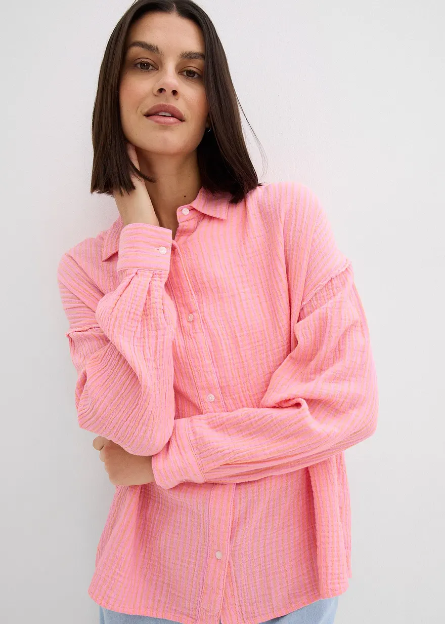 Musselin-Hemdbluse
