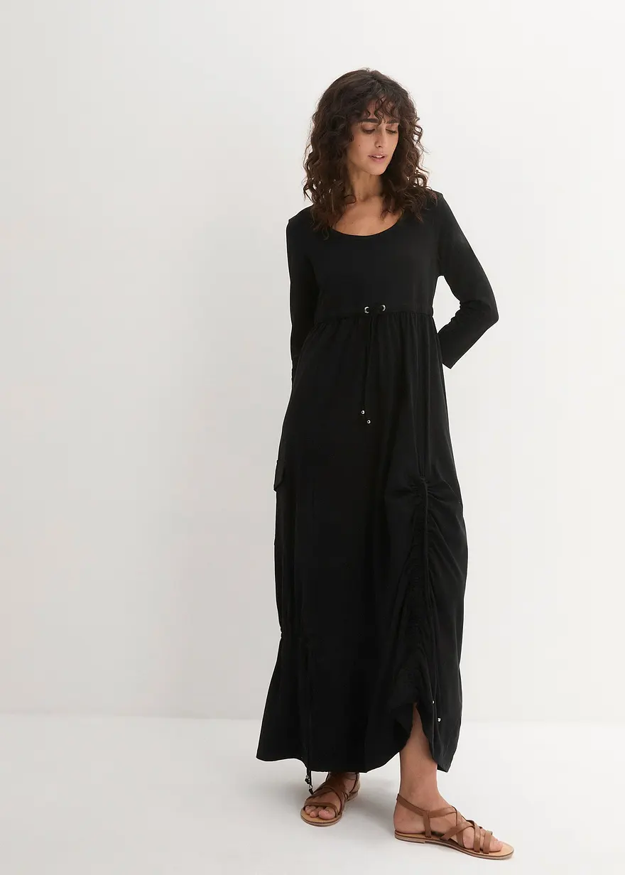 Shirt-Kleid mit 3/4-Ärmeln