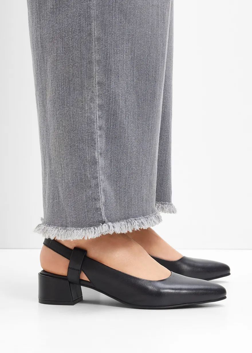 Sling Pumps aus Leder
