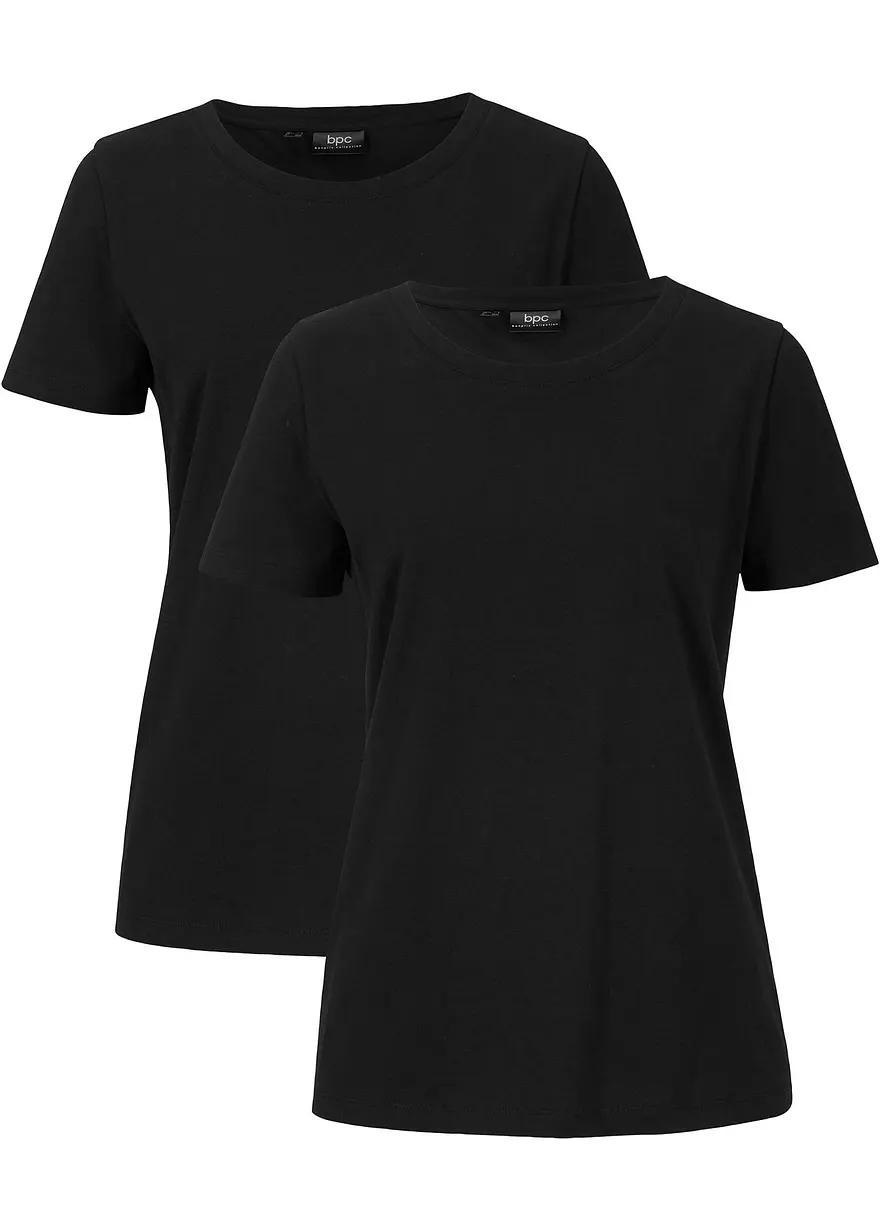 T-Shirt aus reiner Baumwolle (2er Pack)