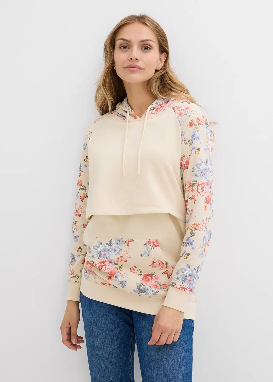 Weiches 2-in-1 Umstands-und Stillsweatshirt