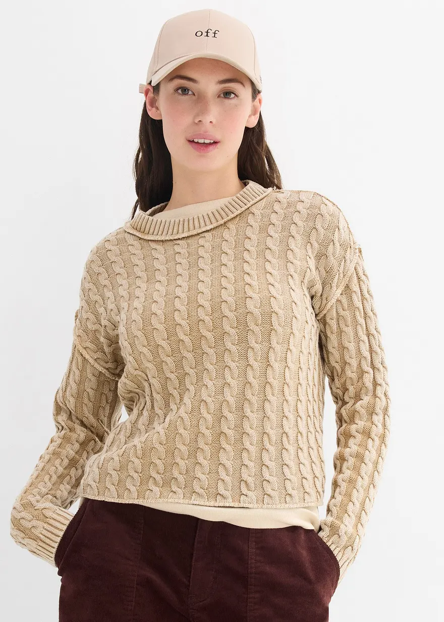 Oversize-Pullover aus reiner Baumwolle