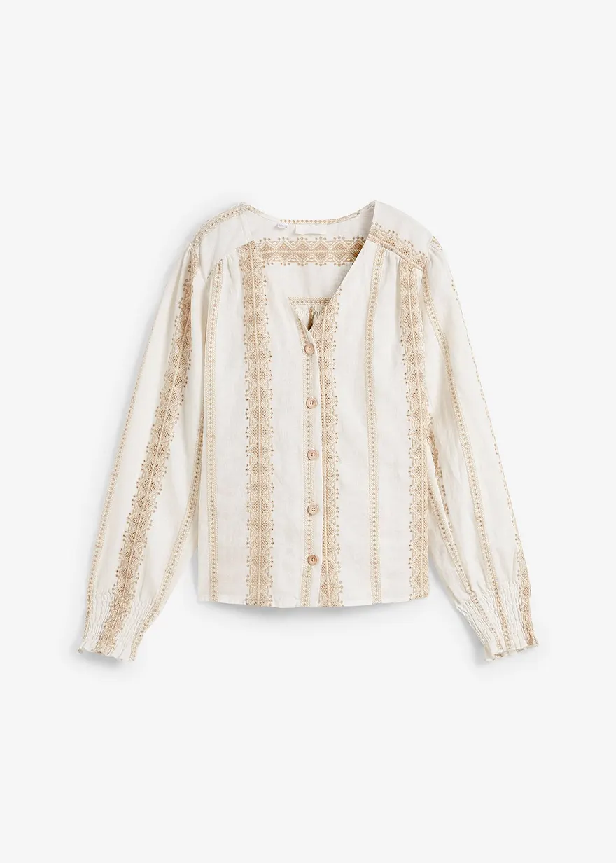 Bluse aus reinem Leinen