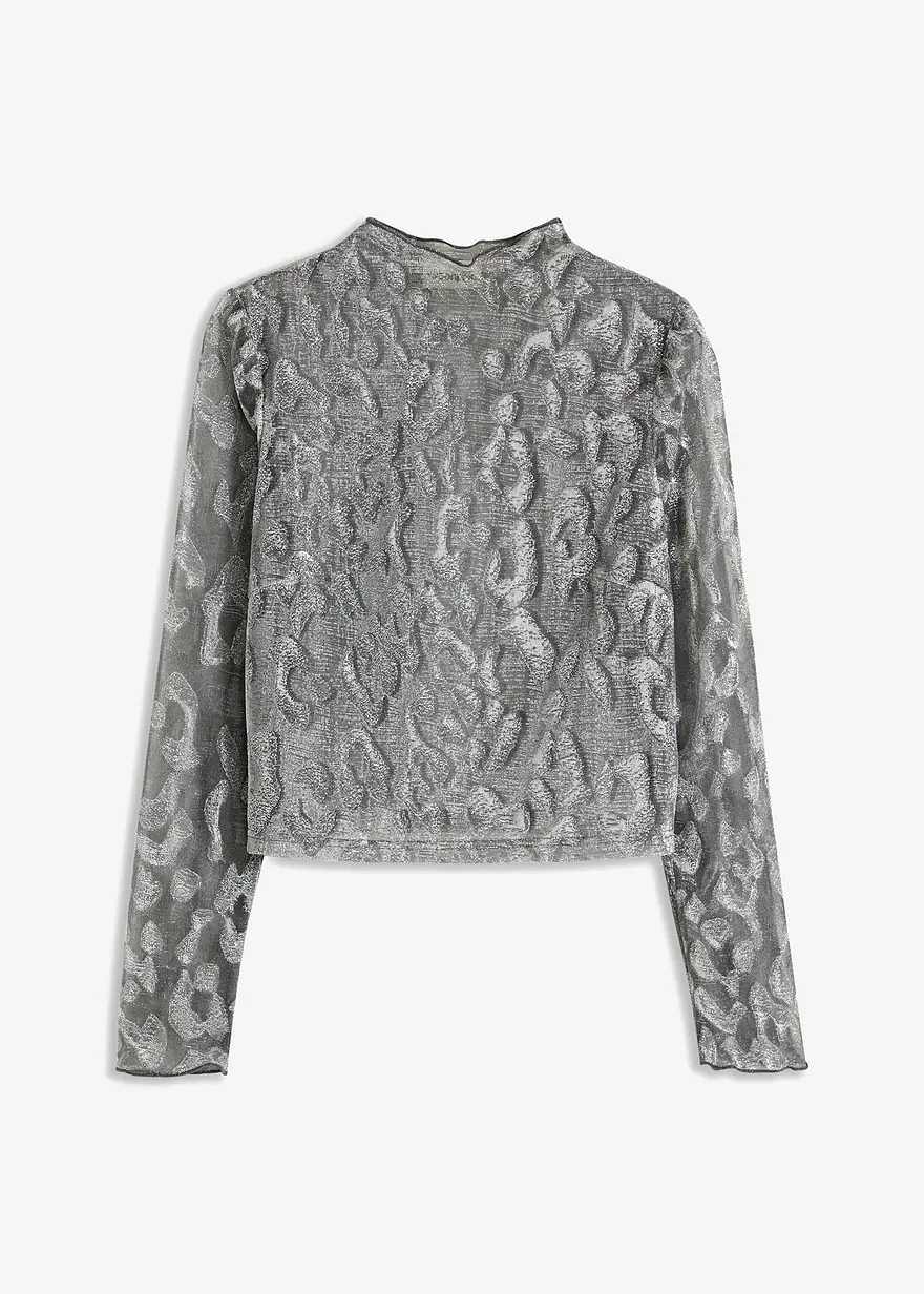 Langarmshirt mit Glitzerdetail