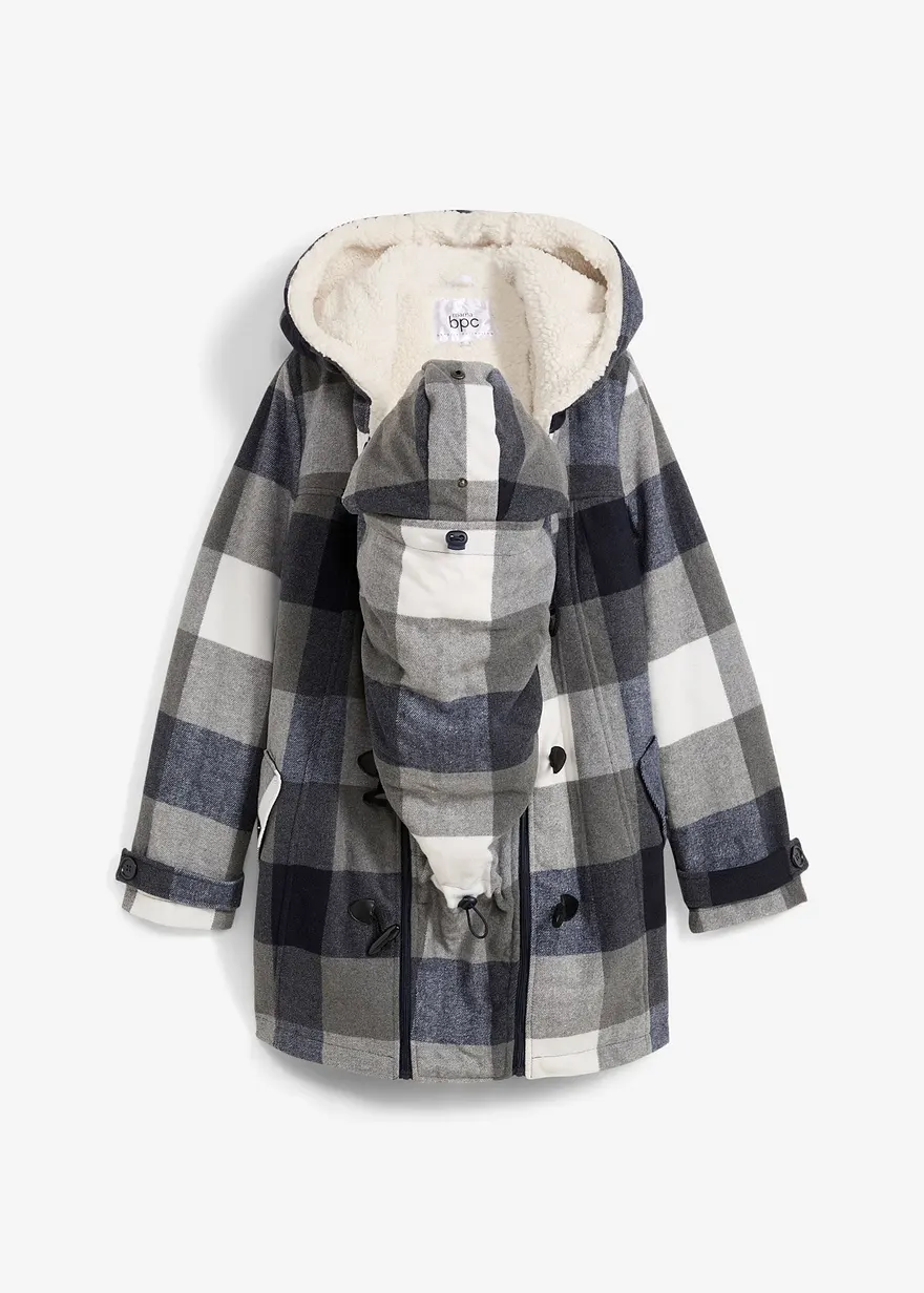 Woll-Umstandsjacke mit Teddyfutter / Tragejacke