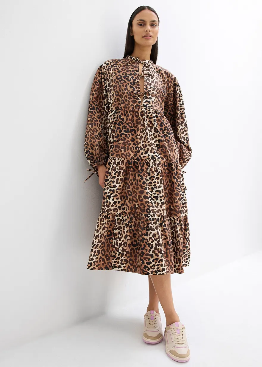 Weites Midikleid aus reiner Baumwolle