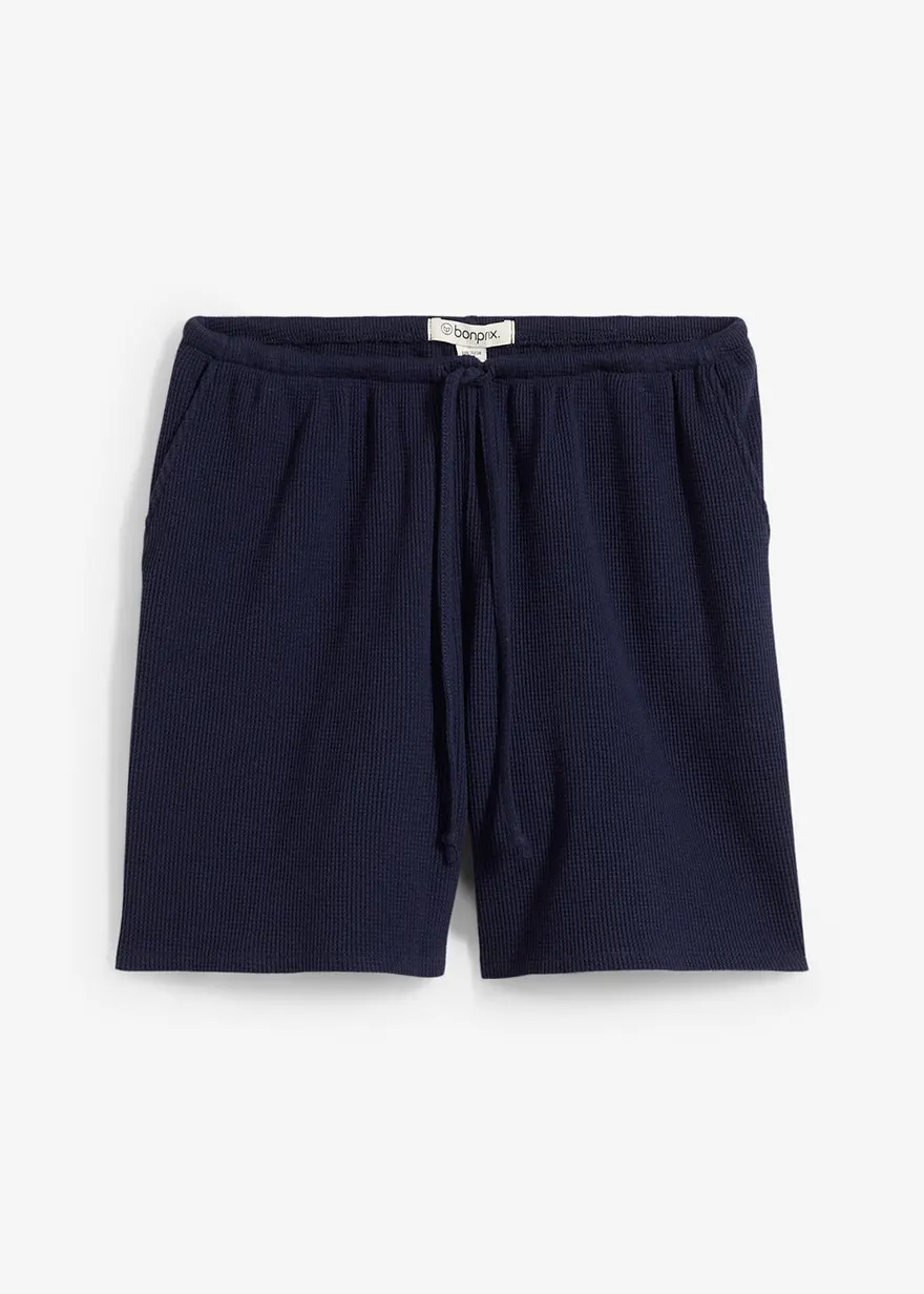 Strukturshorts aus reiner Baumwolle