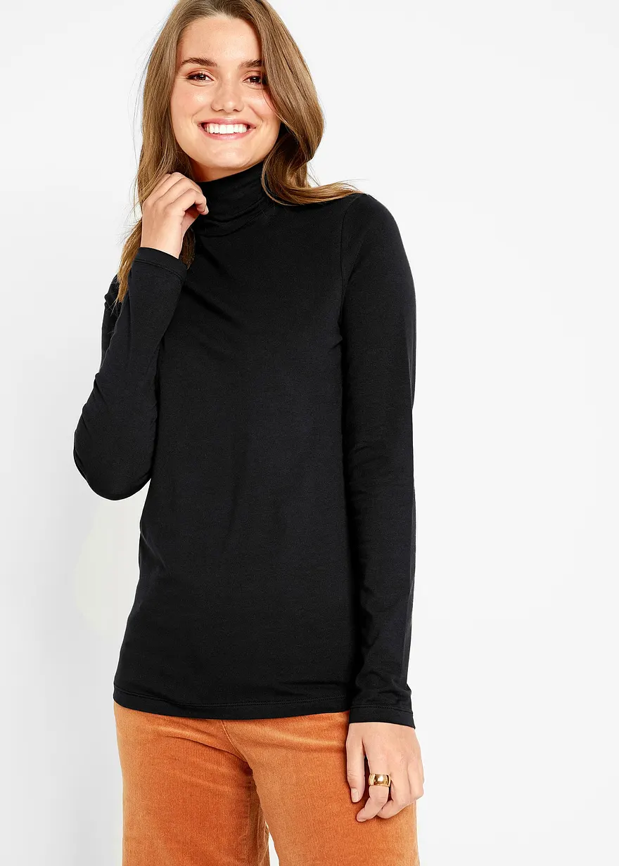 Langarmshirt mit reiner Bio-Baumwolle (2er Pack)