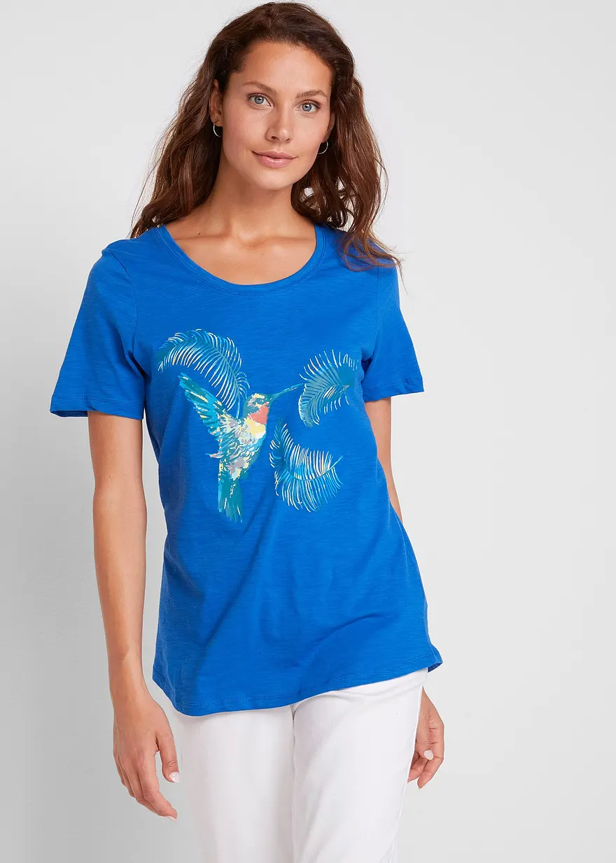 Baumwoll Shirt mit Druck