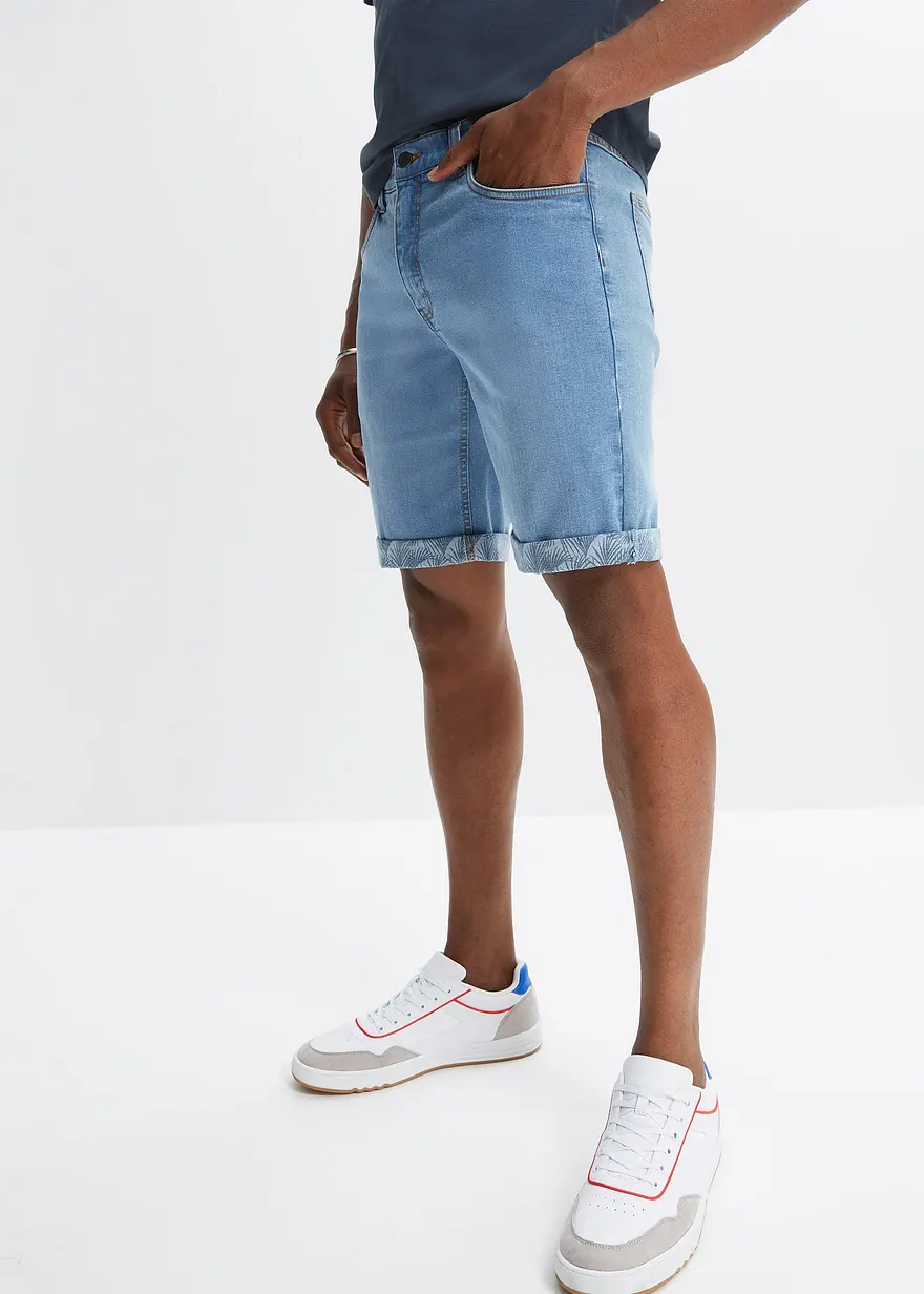 Stretch-Jeans-Bermuda, Regular Fit