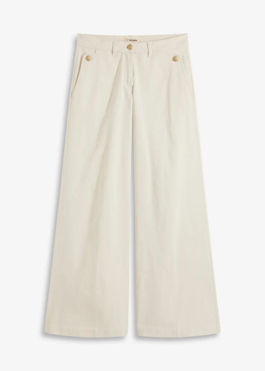 Wide Leg Hose mit Stretch