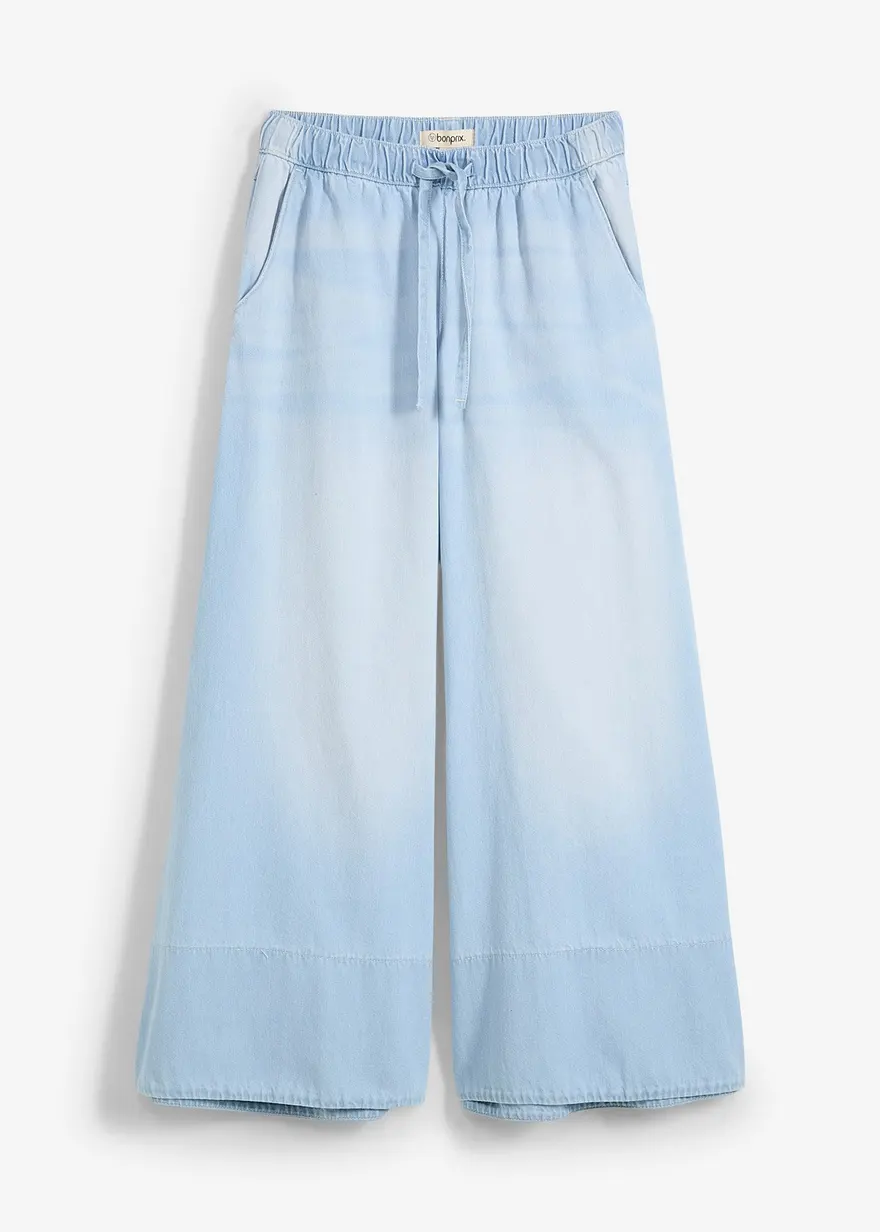 Wide-Leg-Jeans, Mid Waist, Bequembund