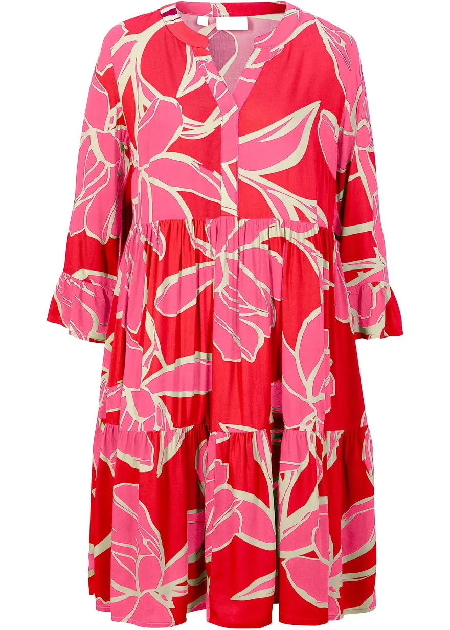 Tunika-Kleid aus fließender Viskose