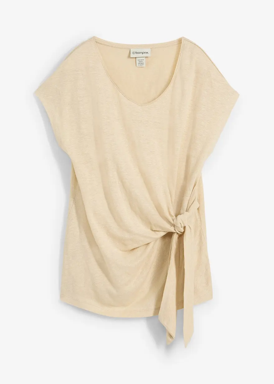 Wickelshirt aus reinem Leinen