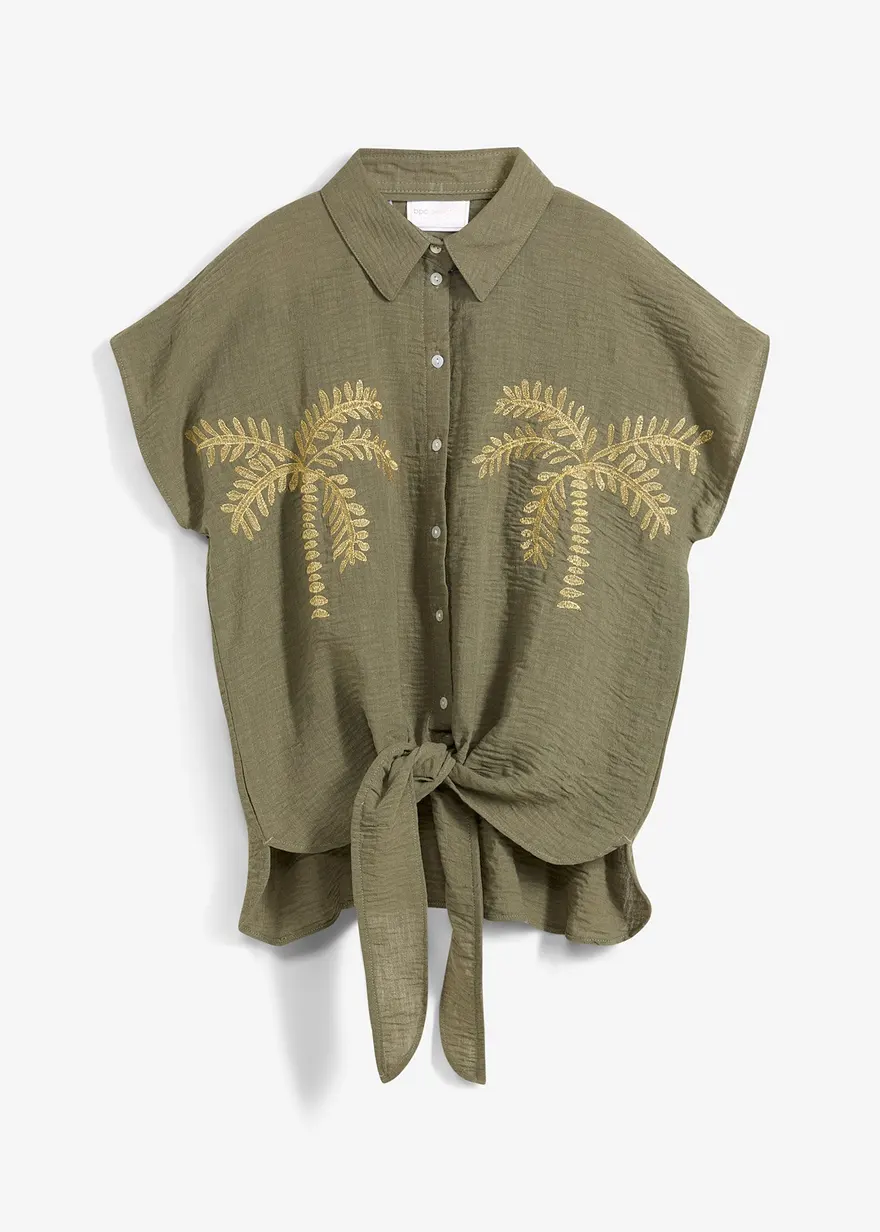 Bluse mit Stickerei