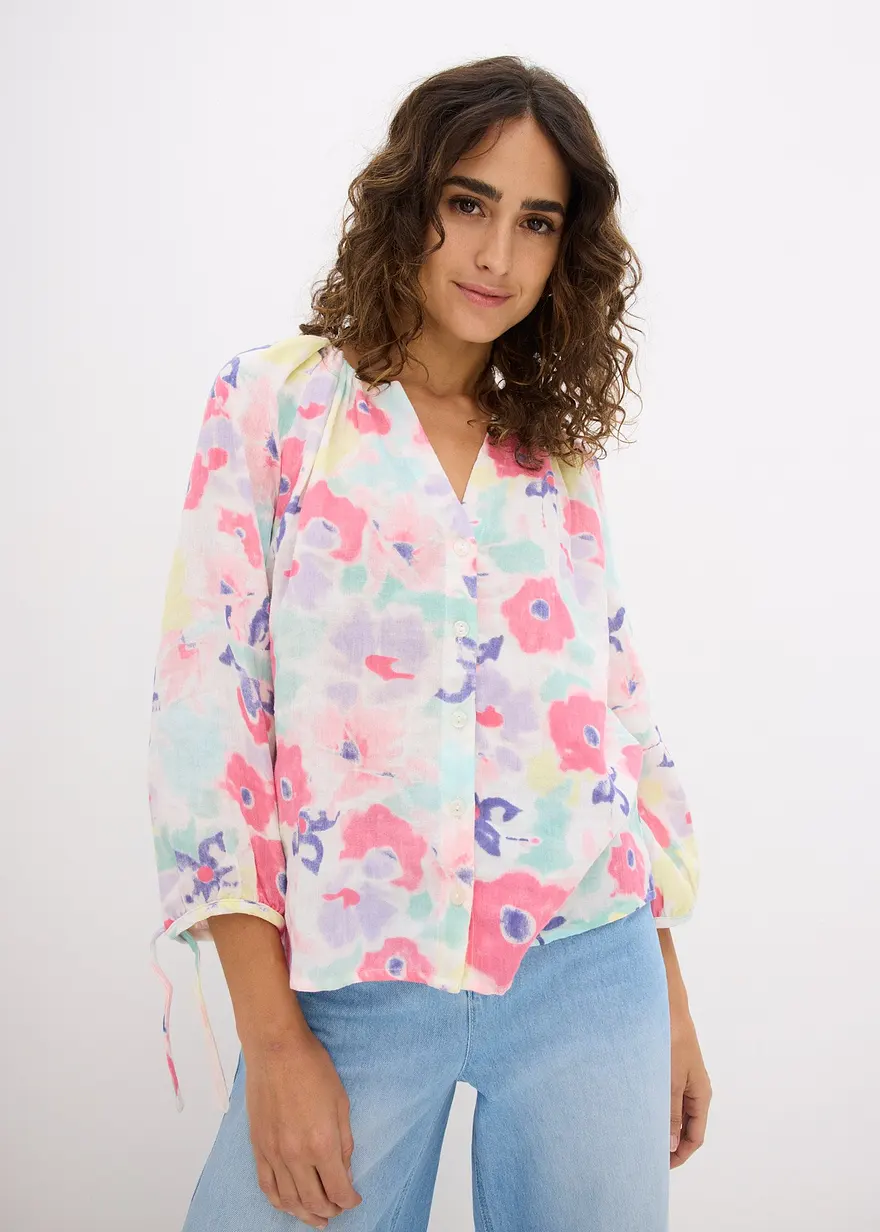 Musselin-Bluse aus reiner Baumwolle