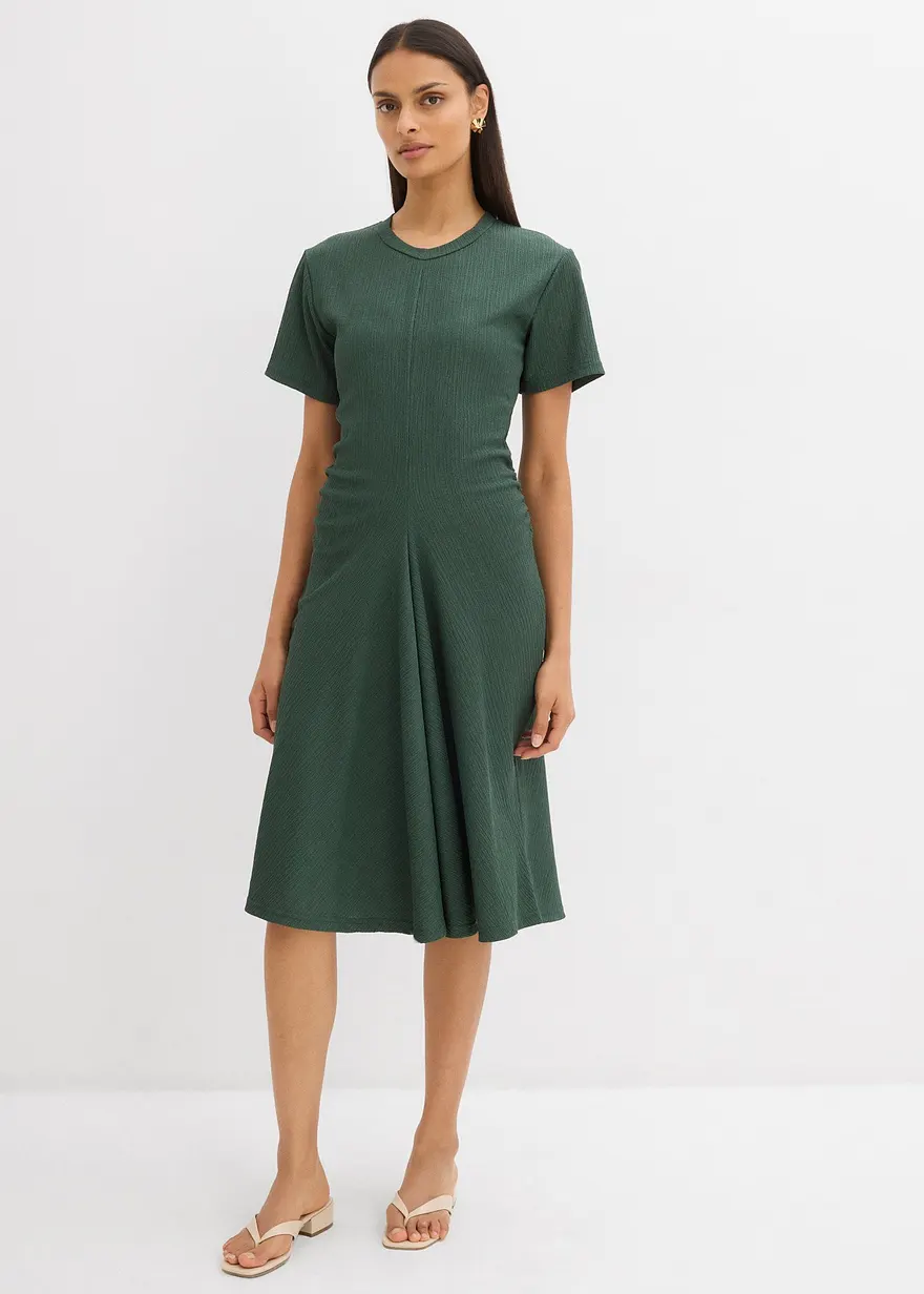 Shirtkleid aus strukturiertem Crêpe