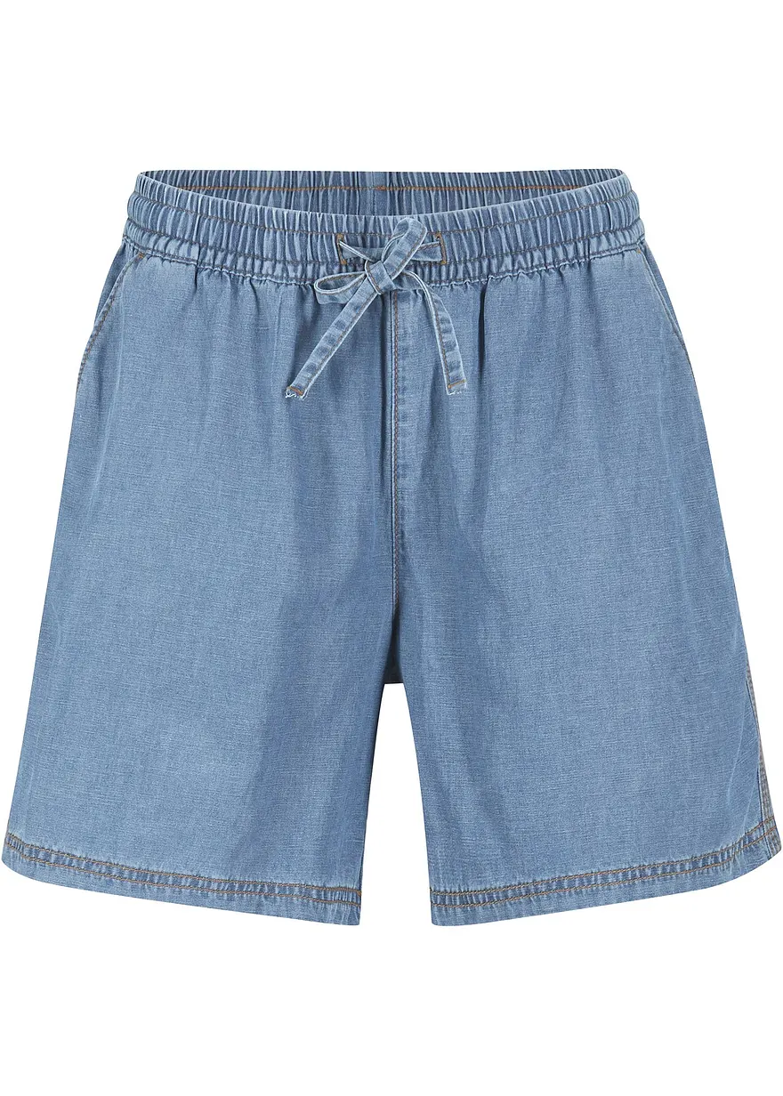 Leichte Denim Shorts mit Leinen