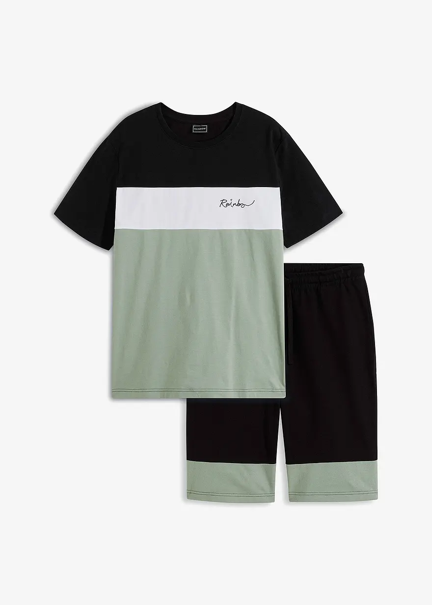 T-Shirt und Sweat-Bermuda (2-tlg.Set)