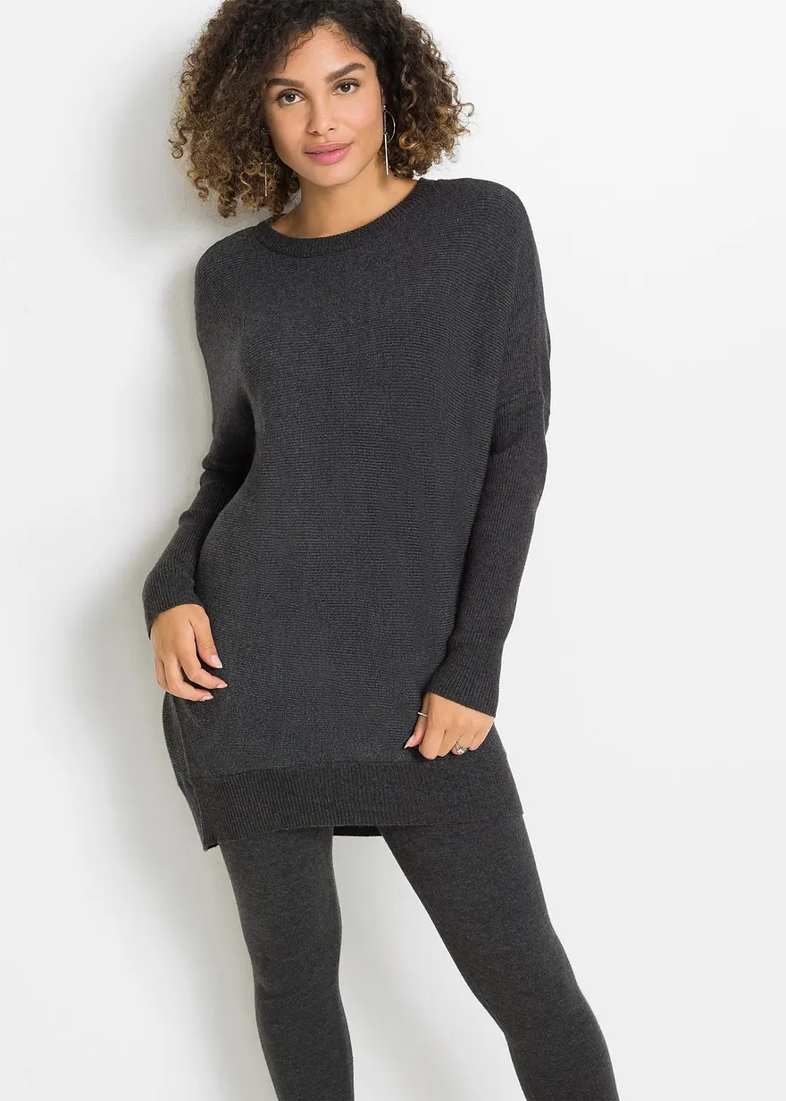 Long-Pullover aus Viskose-Mix