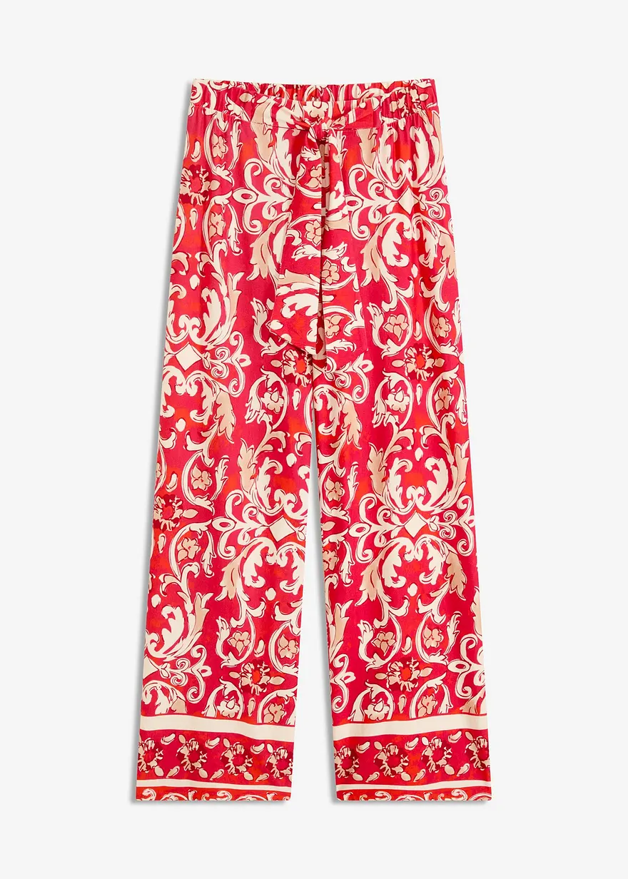 bedruckte Jersey-Hose aus softem Viskose-Mix