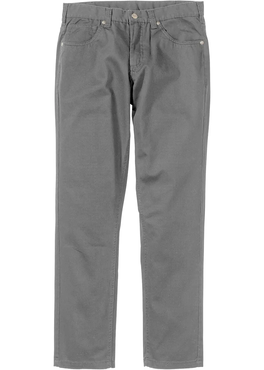 Regular Fit Twillhose aus reiner Baumwolle, Straight