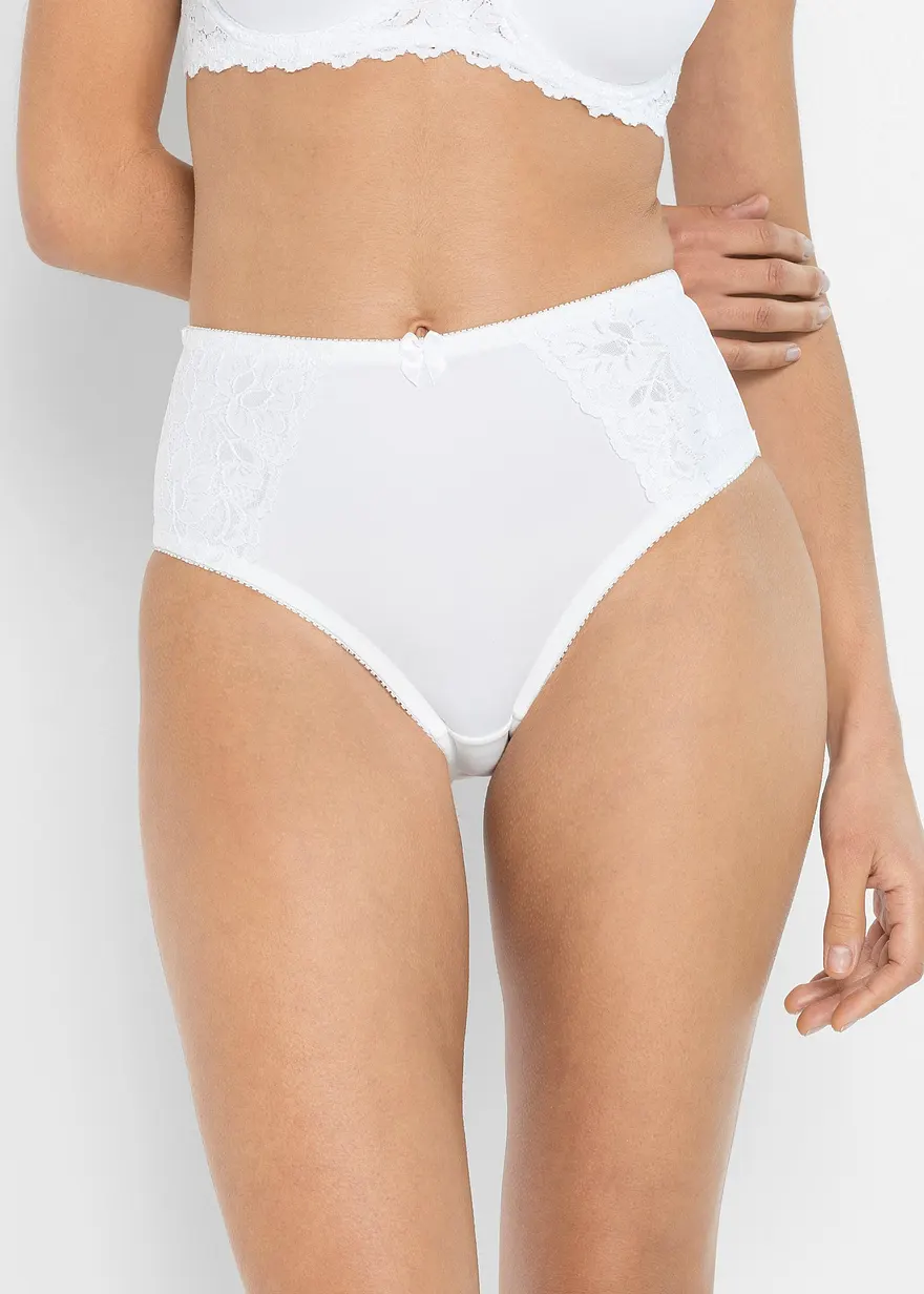 Maxislip mit zarter Spitze (2er Pack)
