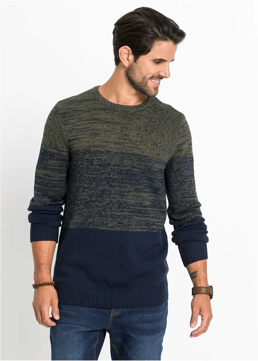 Feinstrickpullover mit Komfortschnitt und Baumwolle