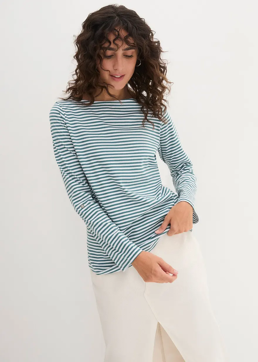 Langarmshirt aus reiner Baumwolle