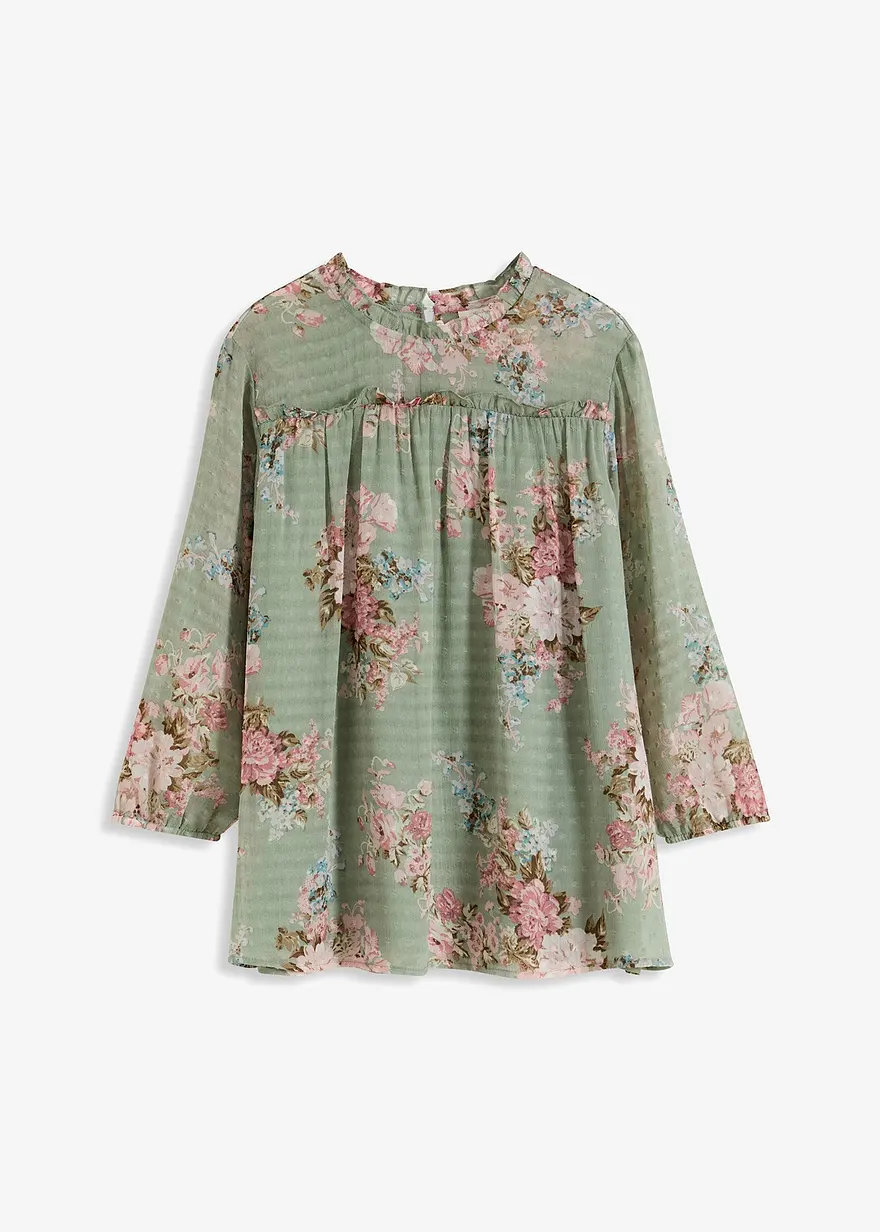 bedruckte Chiffon-Tunika