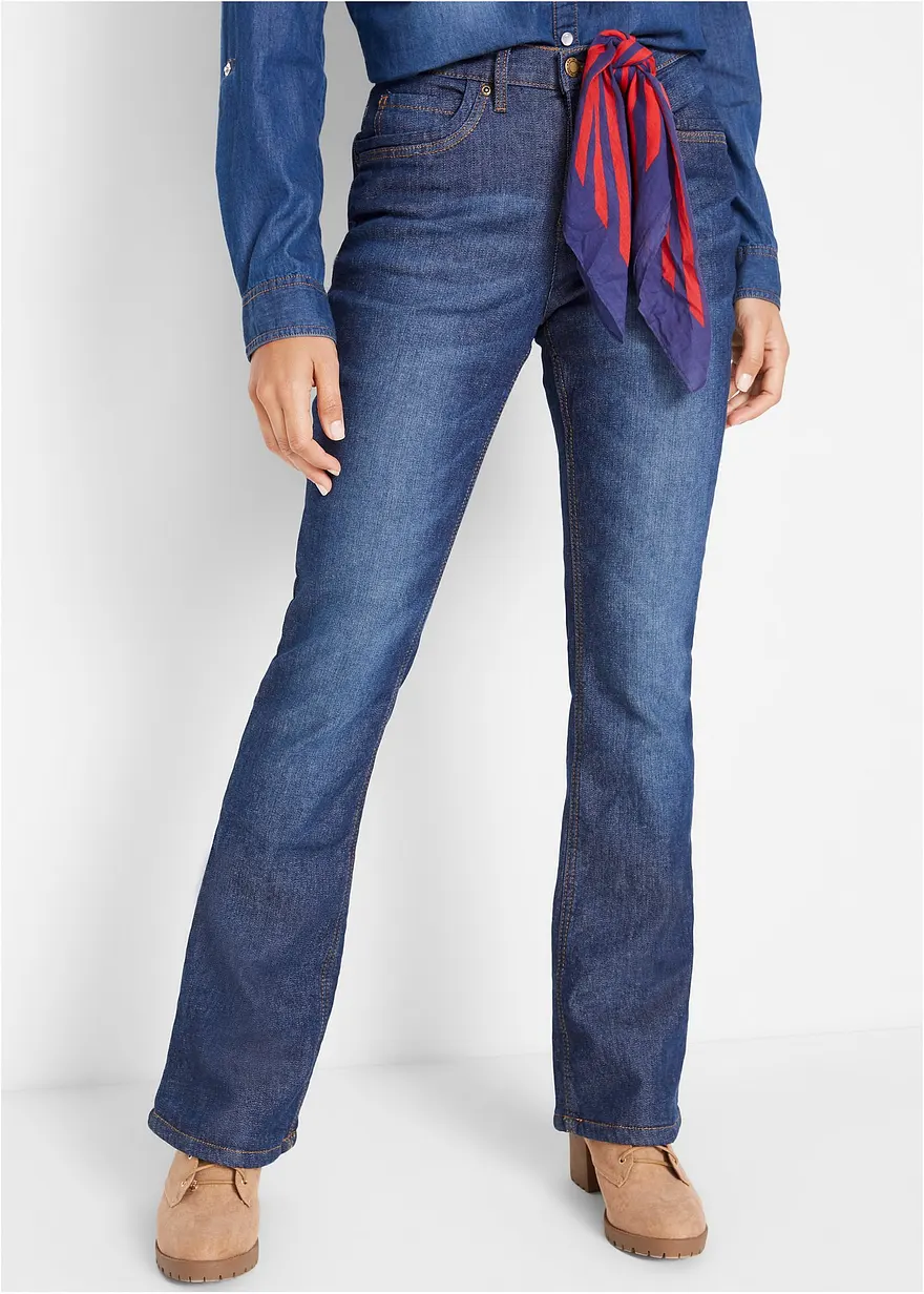 Bootcut-Jeans High Waist, Thermo