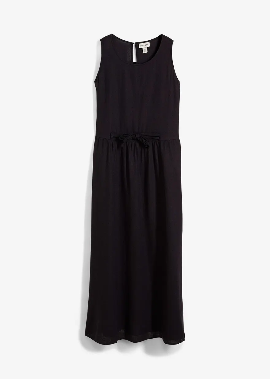 Maxikleid aus leichtem Leinen-Viskose-Mix